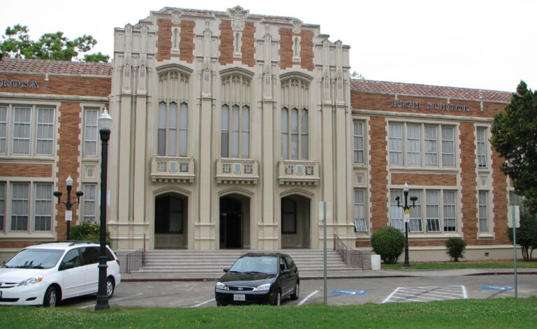 Santa Rosa High School building, a Santa Rosa City Schools campus